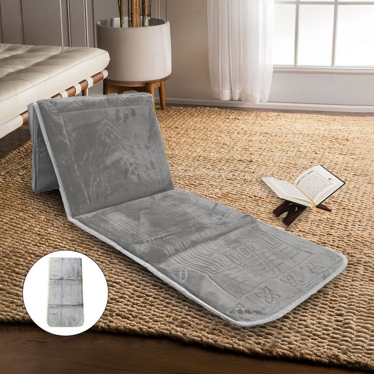 Foldable Prayer Rug with Backrest – nzoi.com | إنزوي