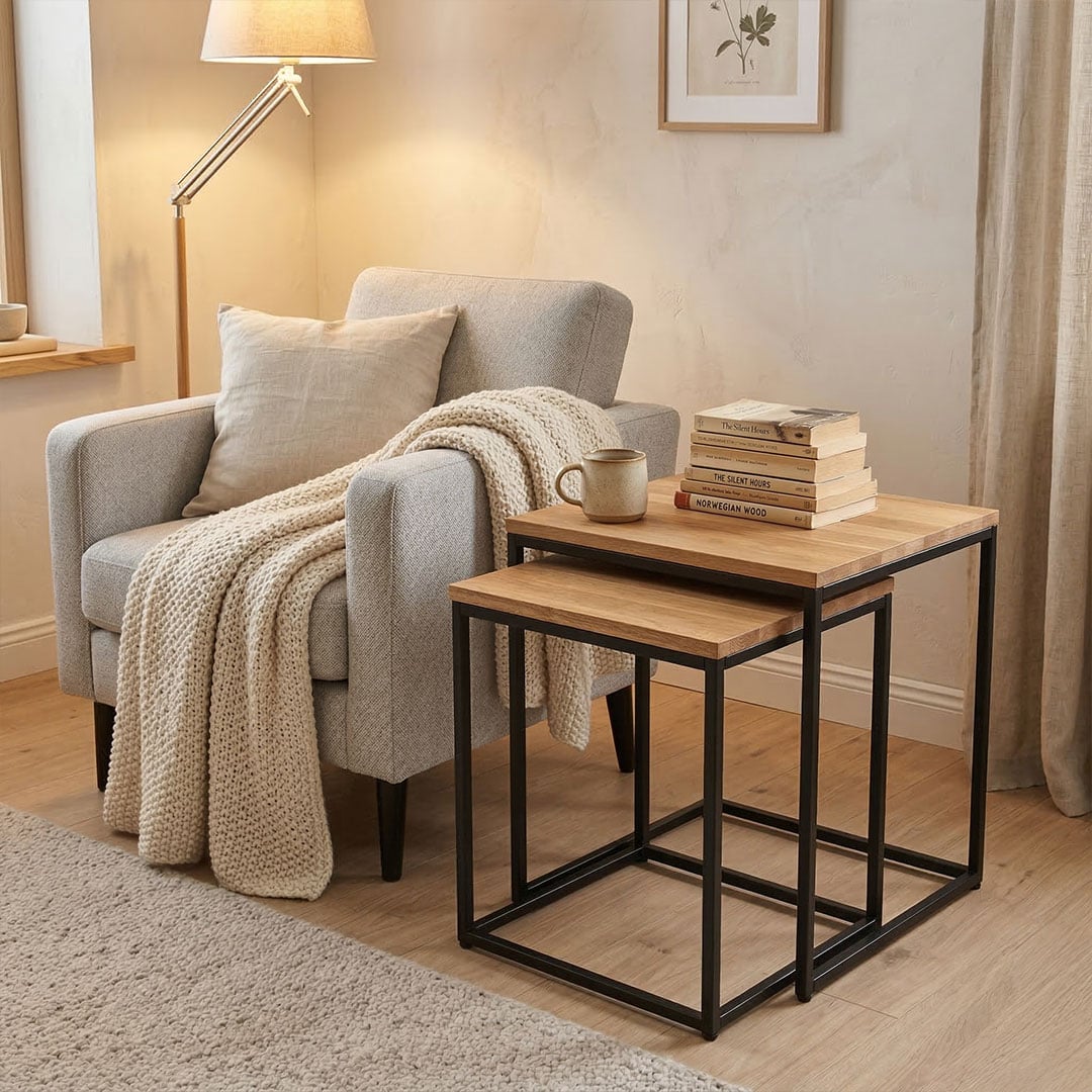 Nesting Wooden Side Tables Set – nzoi.com | إنزوي